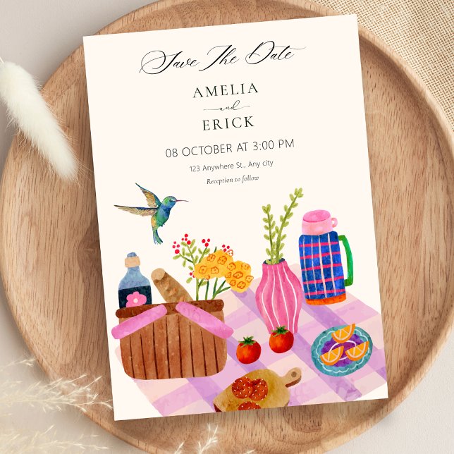 Picknick-Hochzeit Save The Date (Von Creator hochgeladen)