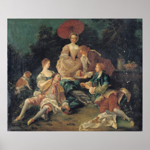 Picknick in einem Park Poster