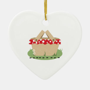 Picknick-Korb Keramik Ornament