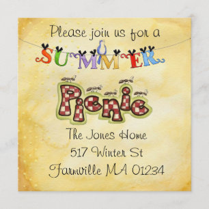 Picknick laden ein einladung