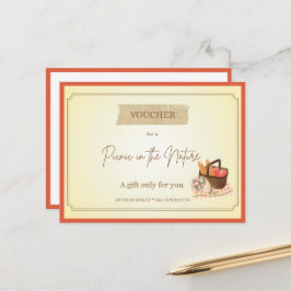 'Picknick' Lustiger Geschenkgutschein Postkarte