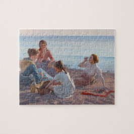 Picknick Snack am Strand (italienische Szene am Me Puzzle