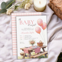 Picknick Wildblumen Rosa Luftballons Mädchen Baby-