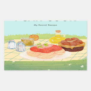 Picknickaufkleber Rechteckiger Aufkleber