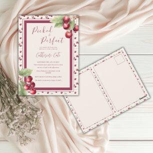 Picknicken & Perfektes SüßkirschBrautparty Postkarte