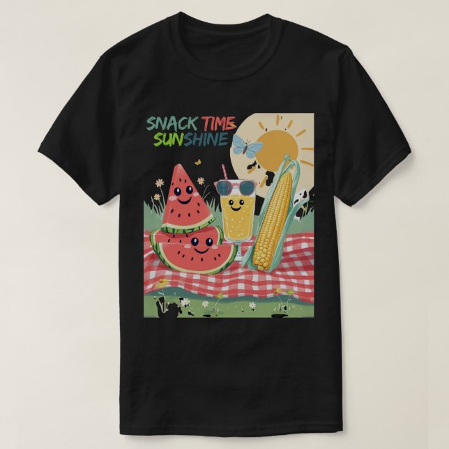 Picknickfreunde – Sommer Snack Squad T-Shirt (Design vorne)