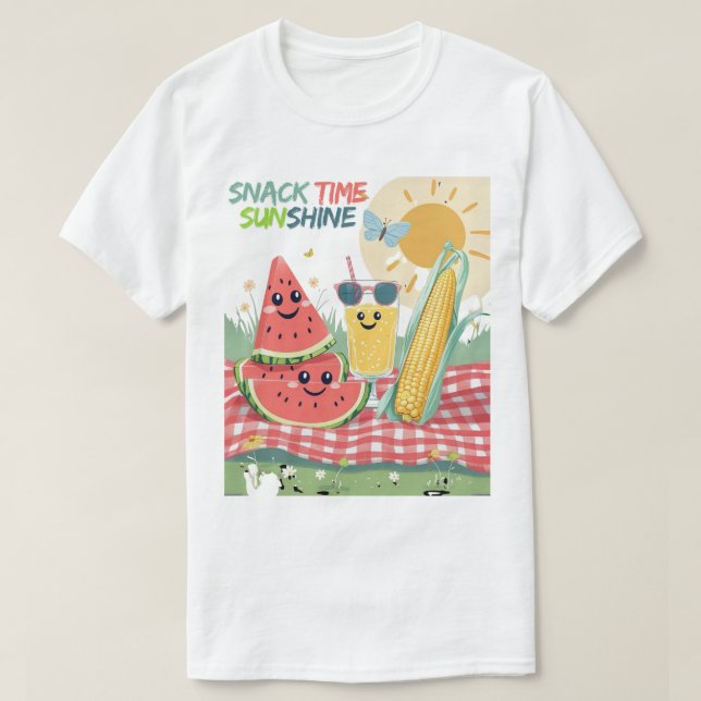 Picknickfreunde – Sommer Snack Squad T-Shirt (Design vorne)