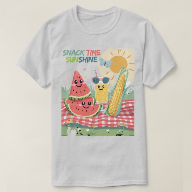 Picknickfreunde – Sommer Snack Team T-Shirt (Design vorne)