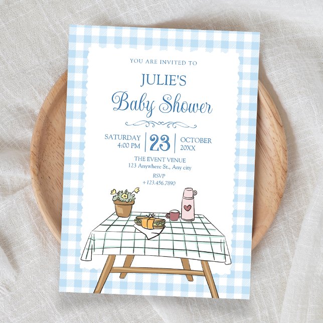 Picknickgarten-Baby-Party Einladung (Von Creator hochgeladen)
