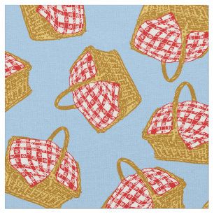 Picknickkorb-Muster Stoff