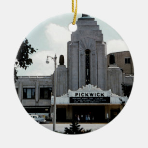 Pickwick Film-Theater-Park-Ridge-Aquarell-Kunst Keramikornament