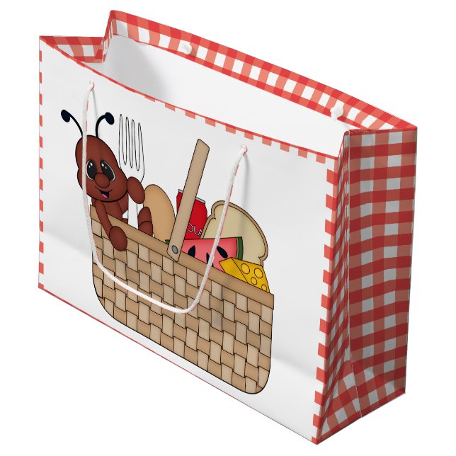 Picnants große Party Geschenktasche Geschenktüte (Vorderseite Schrägansicht)