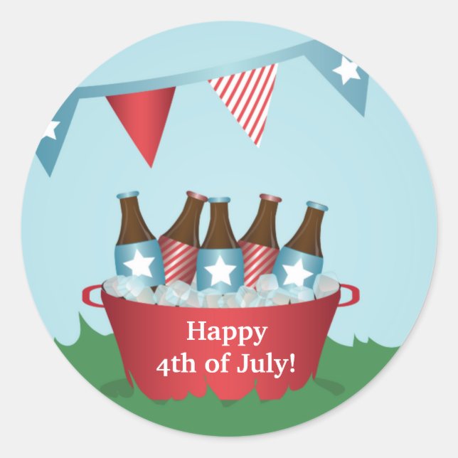 Picnic 4. Juli Party Stickers (Vorderseite)