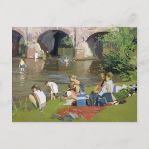 Picnic am Fluss Withypool Postkarte