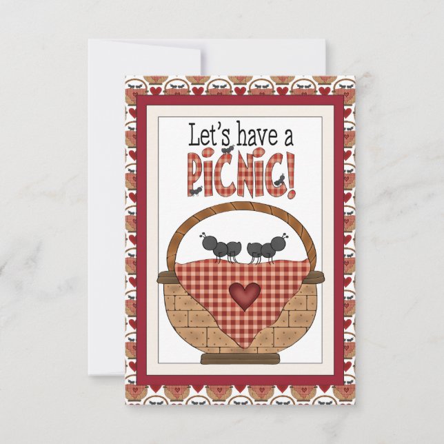 Picnic Ant RSVP-Karte RSVP Karte (Vorderseite)