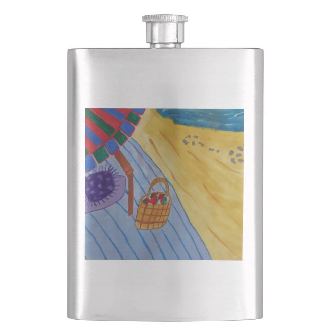 Picnic auf der klassischen Beach-Flasche Flachmann (Vorderseite)