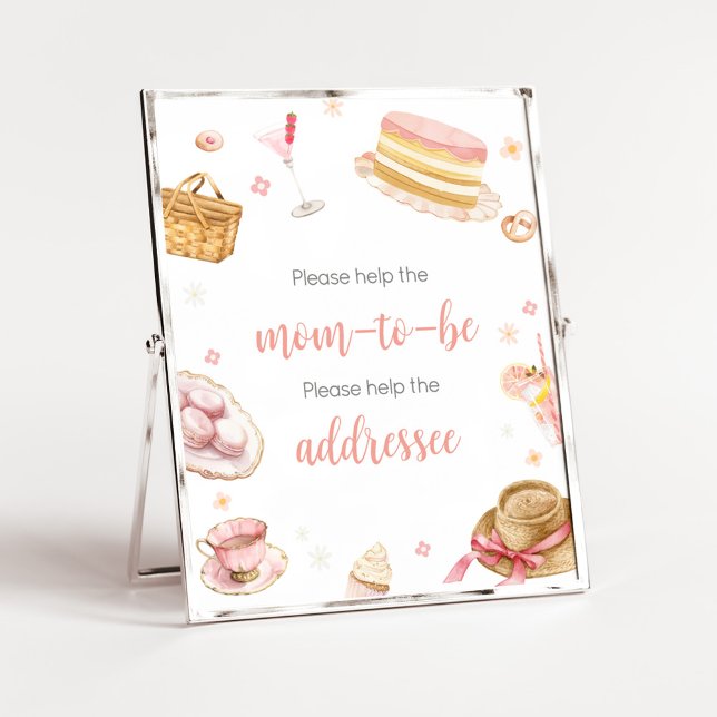 Picnic Baby Brunch Baby Shower Envelope Station Poster (Picnic Baby Brunch Baby Shower Envelope Station Sign)
