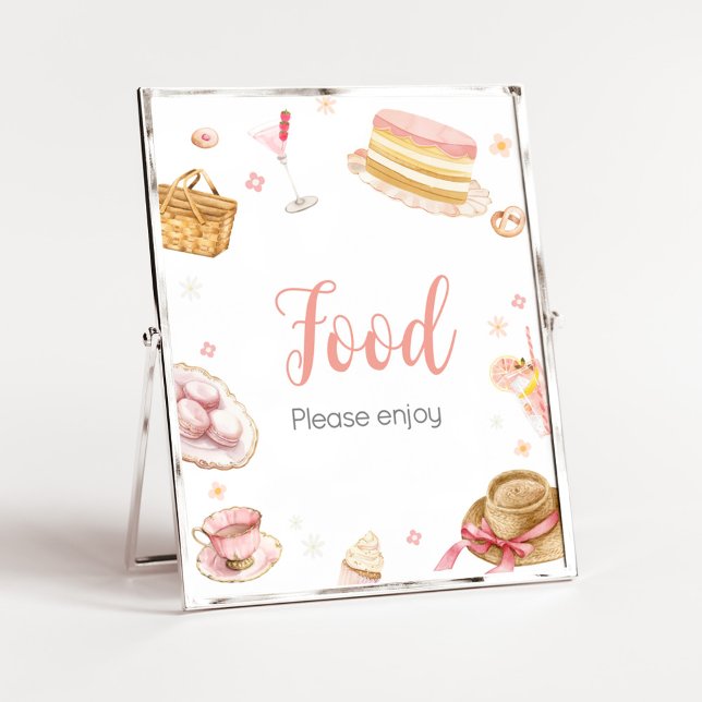 Picnic Baby Brunch Babydusche Poster (Picnic Baby Brunch Baby Shower Food Sign)
