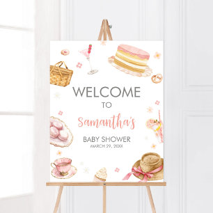 Picnic Baby Brunch Babydusche Willkommen Poster