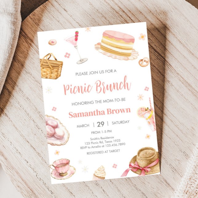 Picnic Baby Brunch Kinderdusche Einladung (Picnic Brunch Baby Shower Invitation)