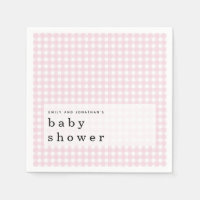 Picnic Baby Shower Names Pink Gingham