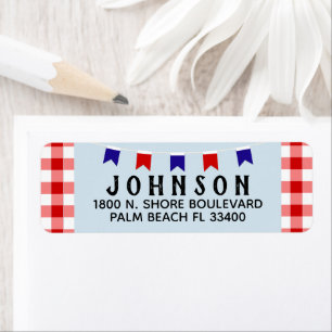 Picnic & Banner   Red White Blue Summer GRILLEN Pa