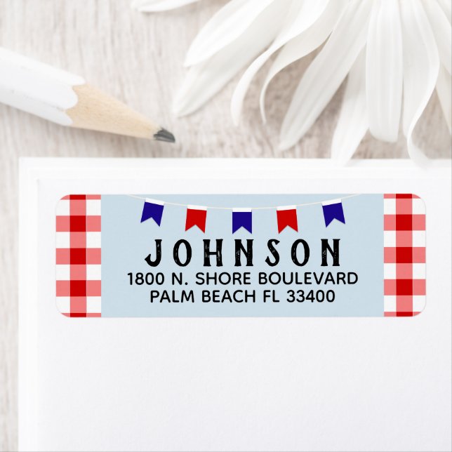 Picnic & Banner | Red White Blue Summer GRILLEN Pa (Insitu)