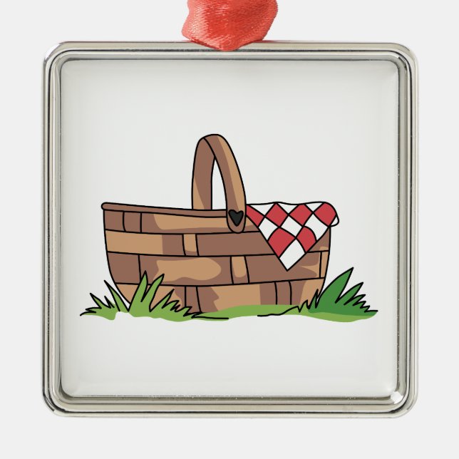 PICNIC BASKET ORNAMENT AUS METALL (Vorne)