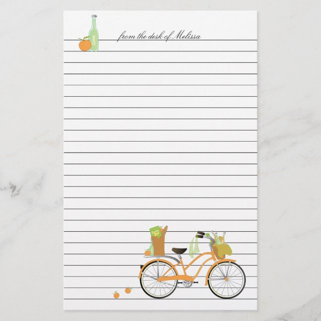 Picnic Bicycle Briefpapier (Vorderseite)