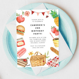 Picnic Birthday Invitation Einladung