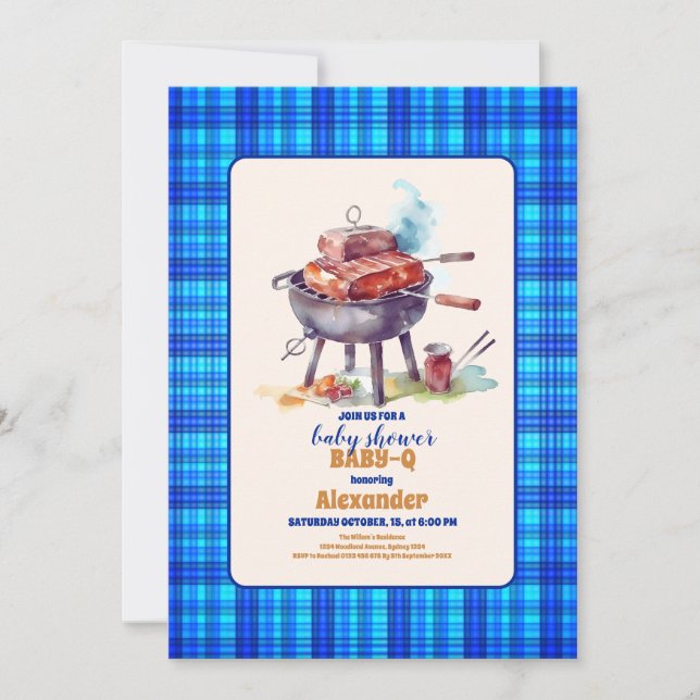 Picnic Cloth Baby Q Babydusche Einladung (Vorderseite)