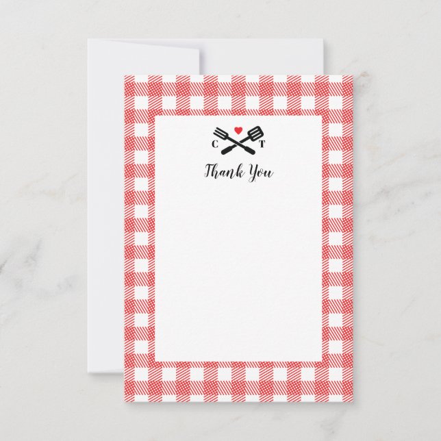 Picnic Cloud GRILLEN Vielen Dank Hinweis Dankeskarte (Vorderseite)