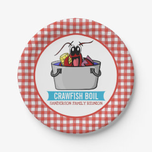 Picnic Crawfish Boil Wiedersehen Meeresfrüchte Pa Pappteller