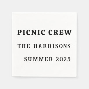 Picnic Crew Custom Napkins - Sommer Outdoor Party Serviette