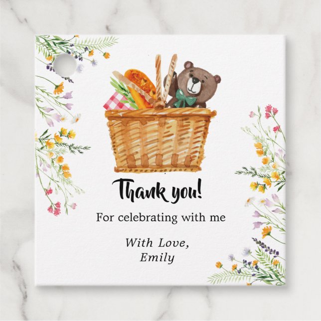 Picnic Danke Karte, Favoriten Geschenkanhänger (Vorderseite)