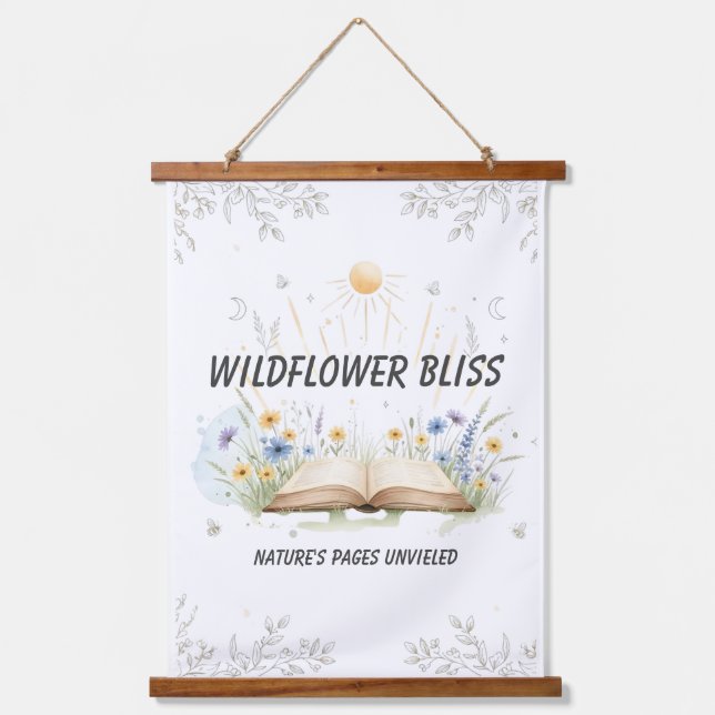 Picnic Day Flowers Tapestry Wandteppich Mit Holzrahmen (Vorderseite)