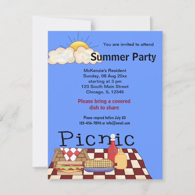 Picnic Einladung (Vorderseite)