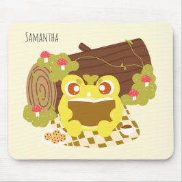 Picnic Frog liest ein Buch Mousepad