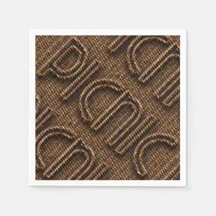 Picnic Funny Wicker Typografy Paper Party Napkins Serviette