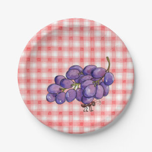 Picnic Grapes Pappteller