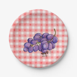 Picnic Grapes Pappteller