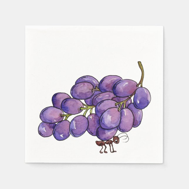 Picnic Grapes Serviette (Vorderseite)