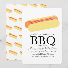 Picnic GRILLEN Cookout Hot Dogs Einladung