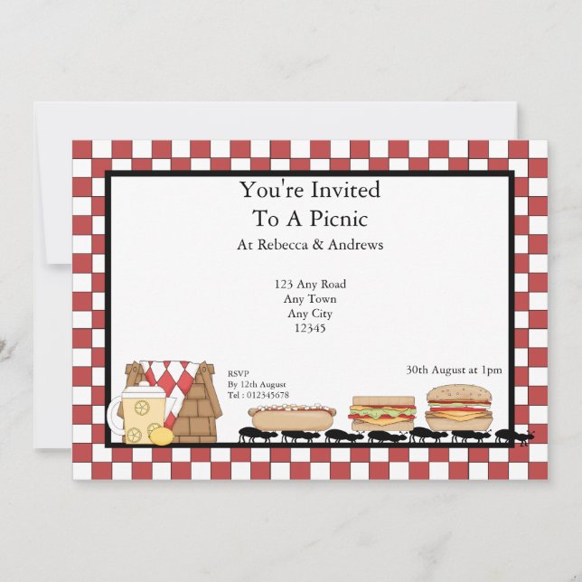 Picnic-Party Einladung (Vorderseite)