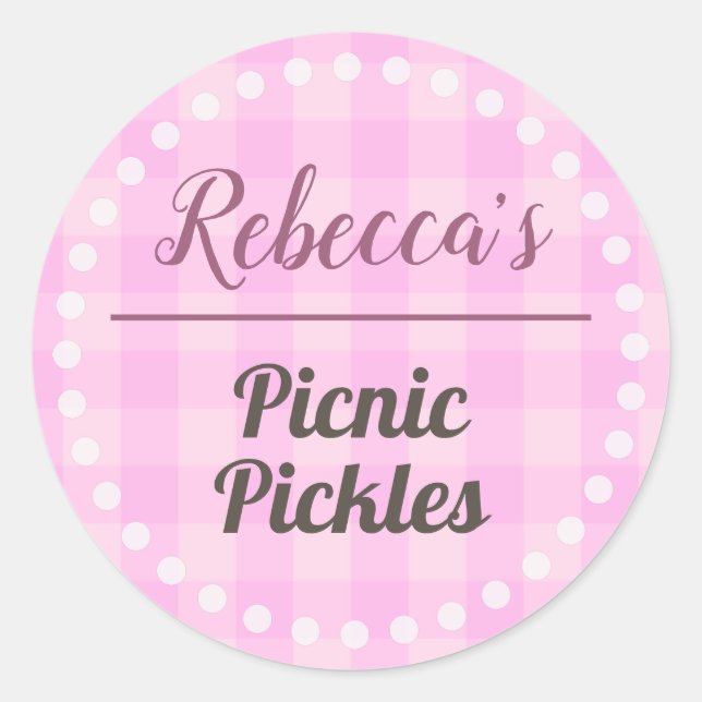 Picnic Pickles Runder Aufkleber (Vorderseite)