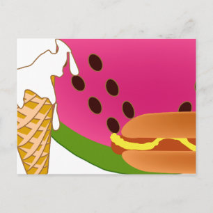 Picnic Postcard Party Invites Postkarte