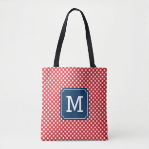 Picnic Red Gingham Personalisiert Name Monogram