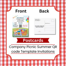 Picnic Summer QR-Code-Vorlage einladen