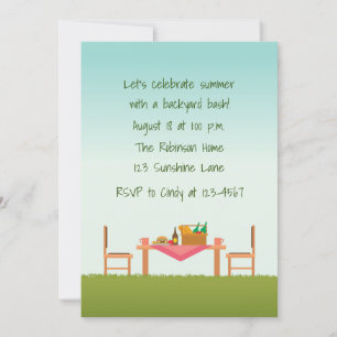 Picnic-Szene im Freien Einladung