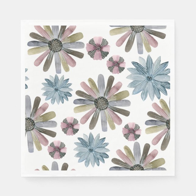 Picnic Tellers - Blume Serviette (Vorderseite)